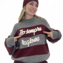 maglione con ricamo ho sempre ragione